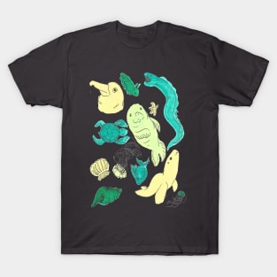 Cute Ocean Life Pattern T-Shirt